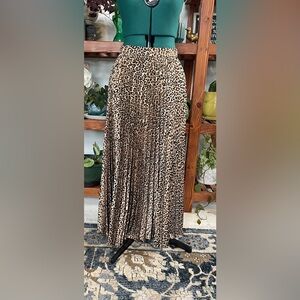 Leopard Print pleated Women's Skirt